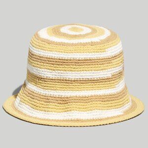 Madewell Crocheted Bucket Hat Earthen Sand Size M/L